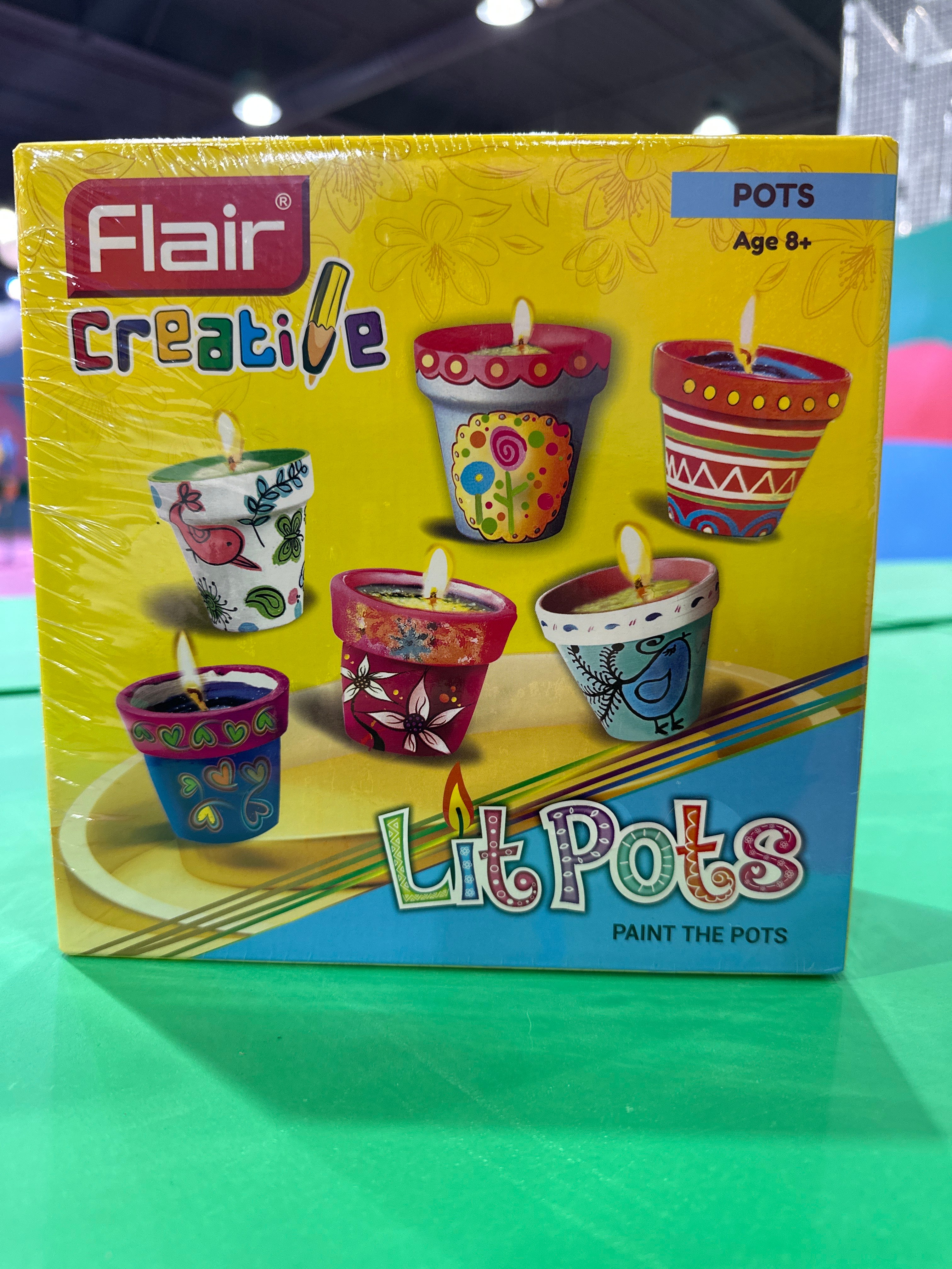 ﻃﻘﻢ LIT POTS ﻣﻊ اﻷدوات ﻟﻠﺘﻠﻮﻳﻦ fa13