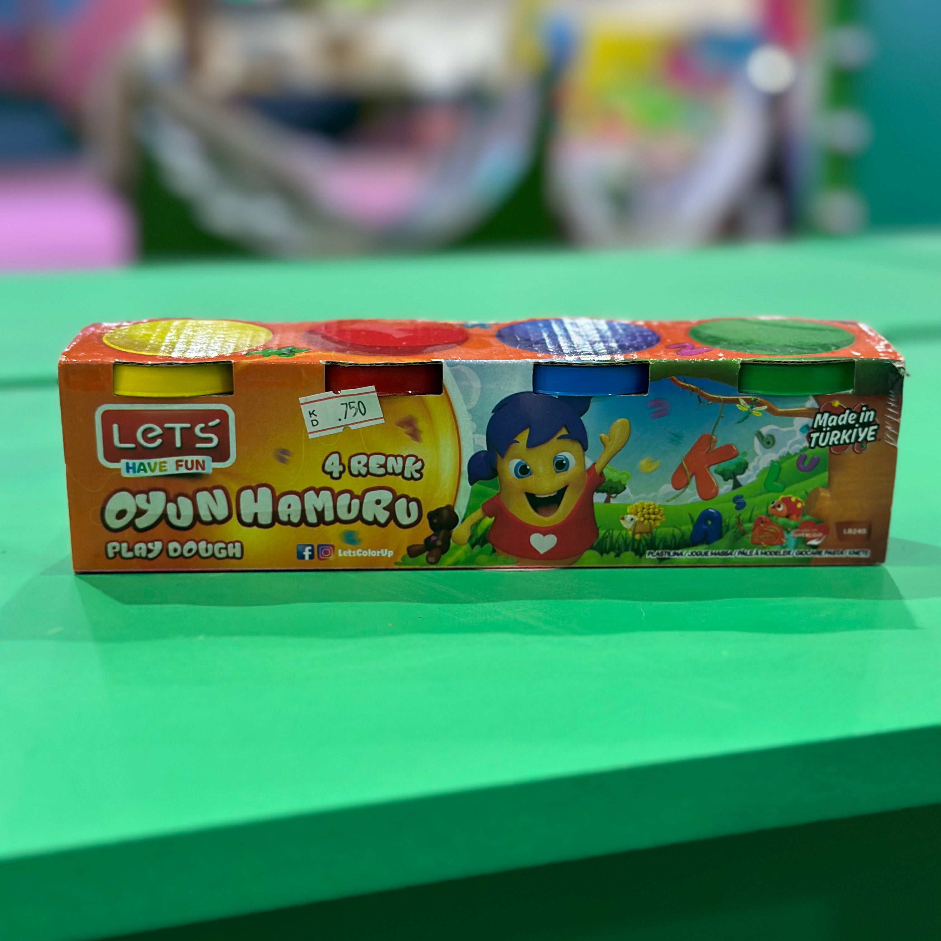 LETS 4 Colors Play Dough, 4*56 gr. play dough